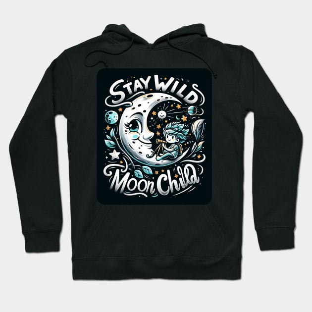 Stay Wild Moon Child Hoodie by luwakka